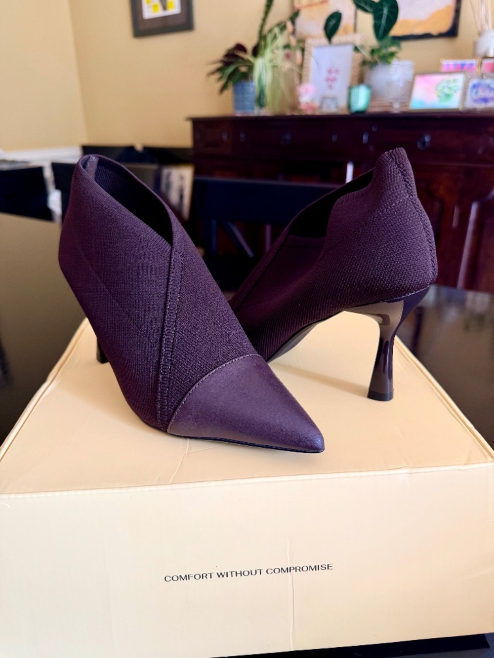 Vivid Vogue Stiletto Ankle Boot in Brown from Cosy Island